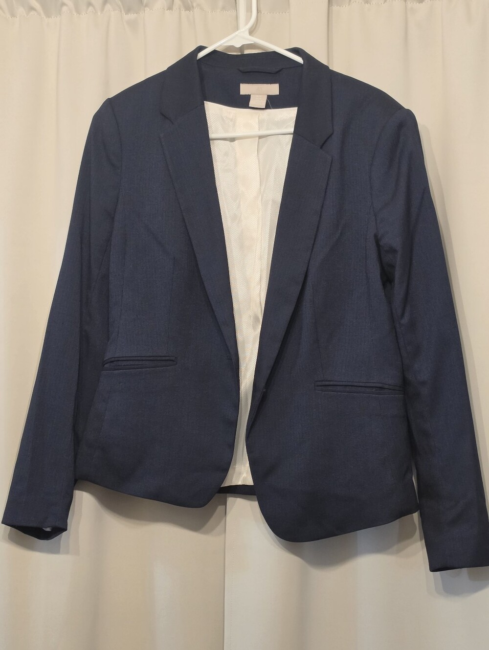 H&M Navy Blazer Size 10 Tailored One Button Blazer